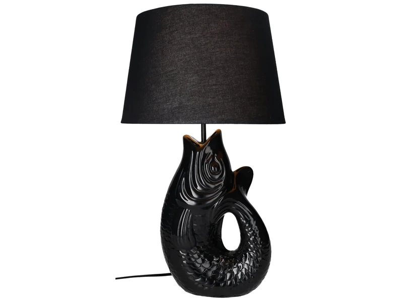 Giftcompany Monsieur Carafon Fisch Lampe L schwarz 52cm