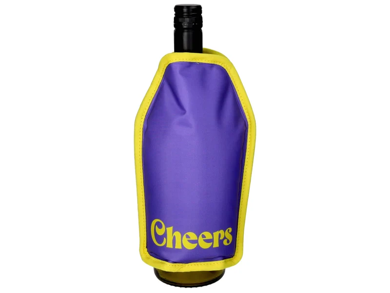 Giftcompany Froid Kühlmanschette Cheers my dears! lila/gelb 23,5cm