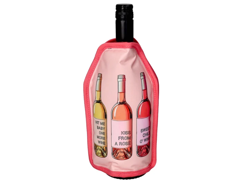 Giftcompany Froid Kühlmanschette Weinflaschen rosa 23,5cm