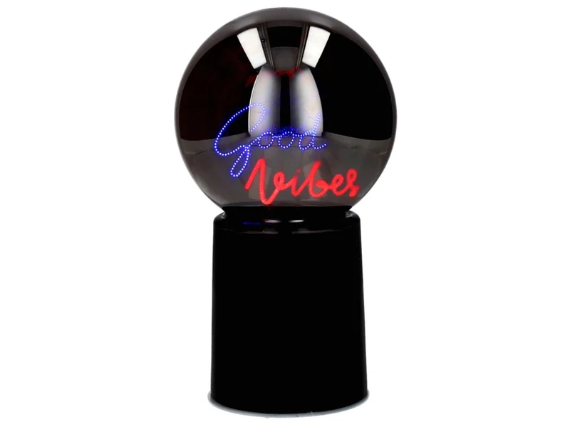 Giftcompany Glowmance LED-Leuchtkugel Neonlicht Good vibes schwarz 21cm
