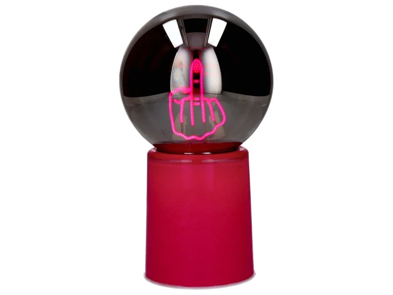Giftcompany Glowmance LED-Leuchtkugel Neonlicht Mittelfinger pink 21cm