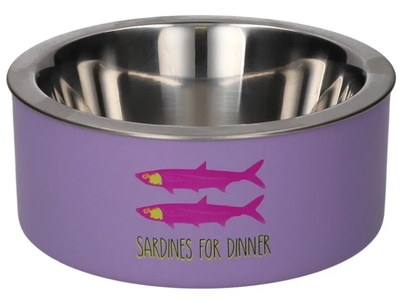 Giftcompany Love Pets Futternapf S Sardines for dinner lavender 17cm