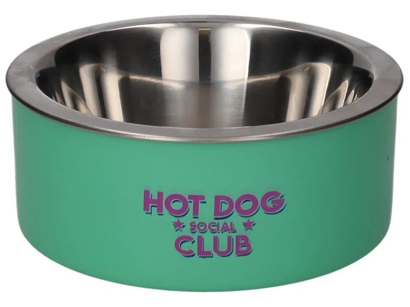 Giftcompany Love Pets Futternapf S Hot dog social club grün 17cm