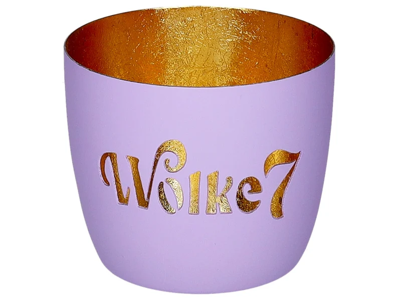Giftcompany Madras Windlicht M Wolke 7 lila/gold 8,5cm