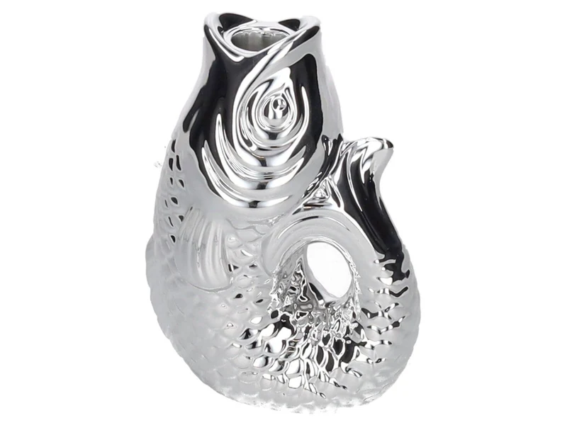Giftcompany Monsieur Carafon Kerzenhalter Fisch S silber 16,2cm