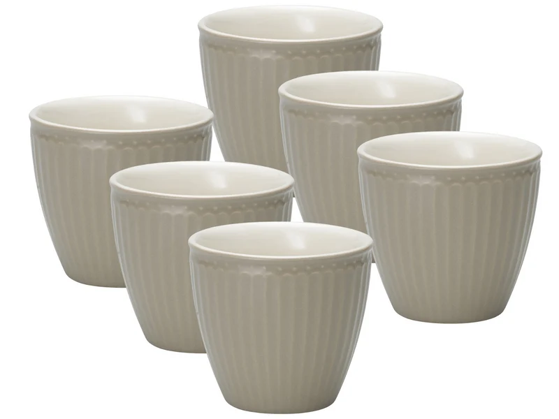 Greengate Alice Latte Cup warm grey 0,3 l Set6
