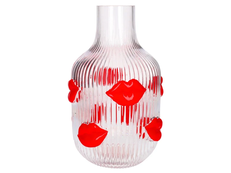 Giftcomany L'amour Vase Lippen transparent 30cm