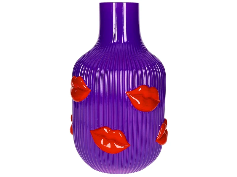 Giftcomany L'amour Vase Lippen lila 30cm