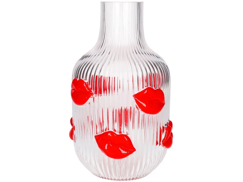 Giftcomany L'amour Vase Lippen transparent 25cm