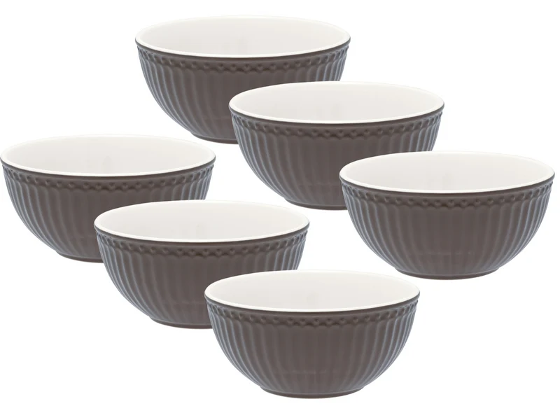 Greengate Alice Müslischale dark chocolate 0,45 l Set6