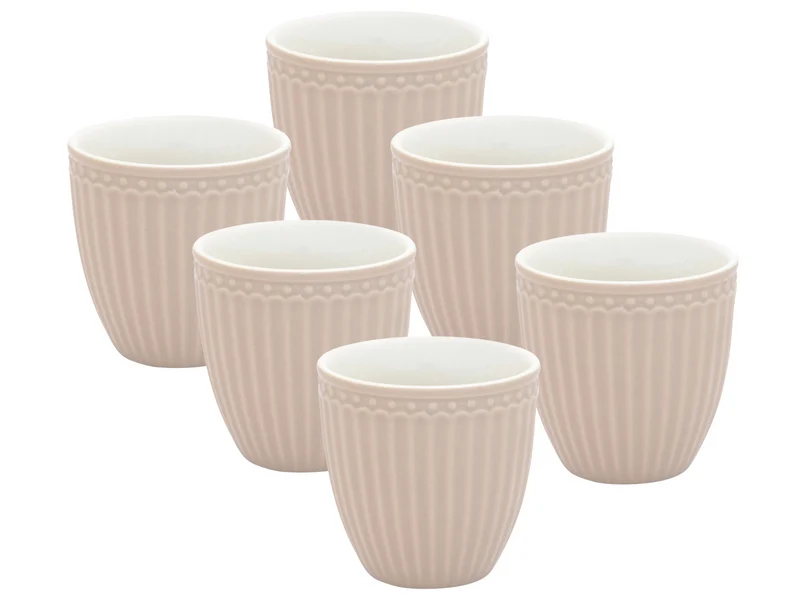 Greengate Alice Mini Latte Cup creamy fudge 0,1l Set6