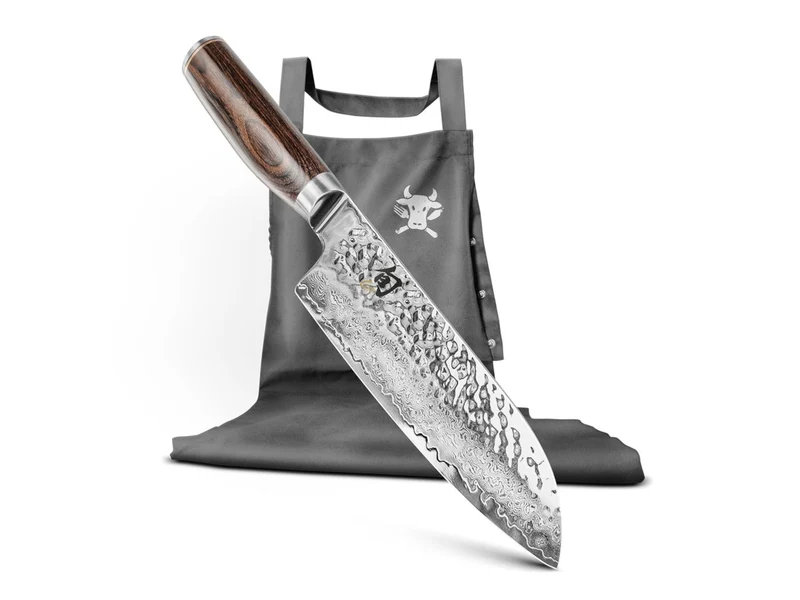 KAI Shun Premier Tim Mälzer Santoku mit Kochschürze 18cm Set2