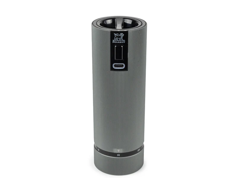 PEUGEOT LINE Pfeffermühle elektrisch Aluminium/Carbon u'Select 15 cm