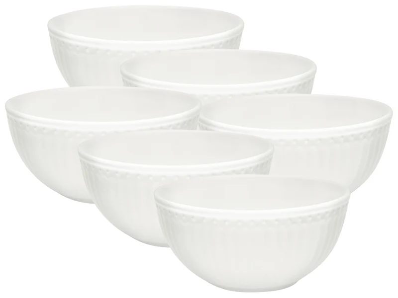Greengate Alice Müslischale white 14 cm Set6