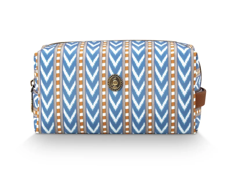 PIP STUDIO Coco Kosmetiktasche medium Samba Stripe blau 21,5x10x10,5cm