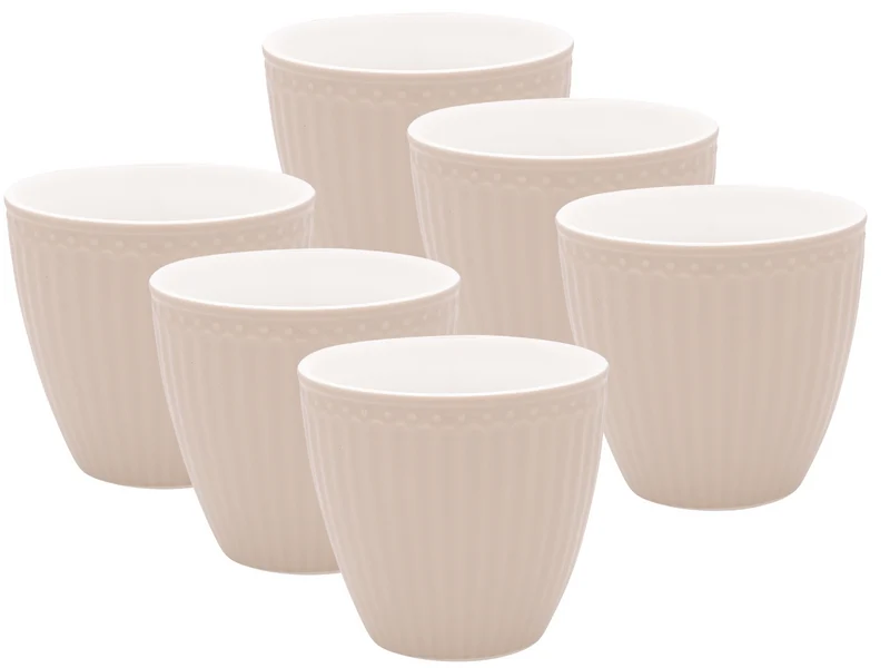 Greengate Alice Latte Cup creamy fudge 0,25l Set6