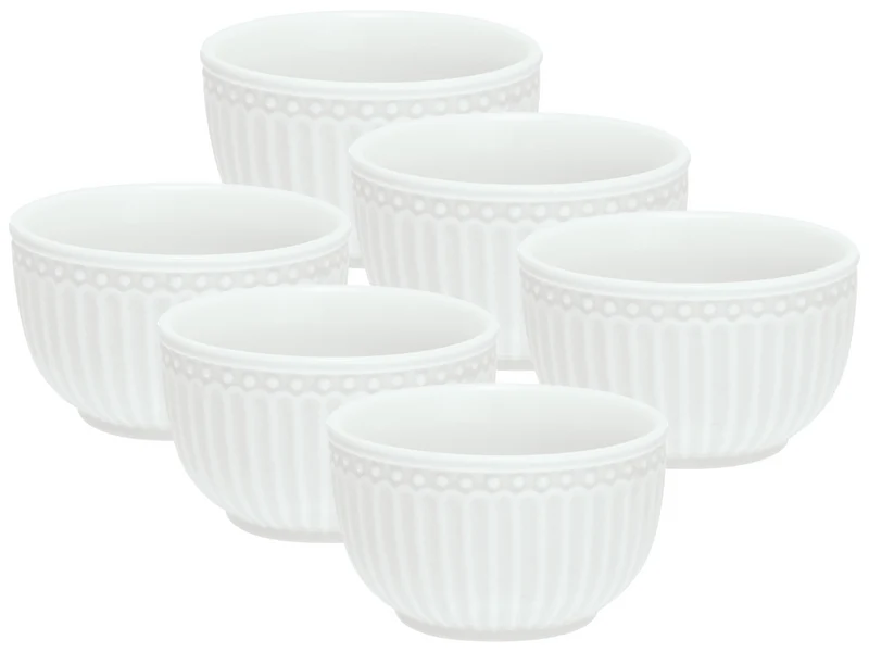 Greengate Alice Mini Bowl white 10cm Set6