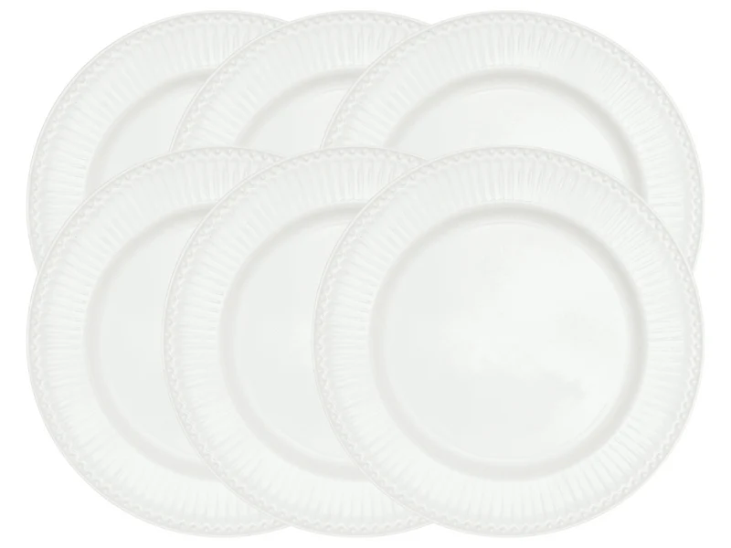 Greengate Alice Speiseteller white 26,5cm Set6