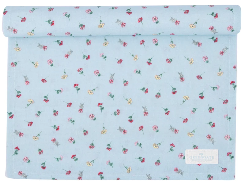 Greengate Lianca Tischläufer pale blue 140x45cm