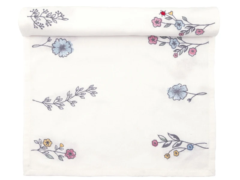Greengate Venissa Tischläufer white 140x45cm "feines florales Muster"