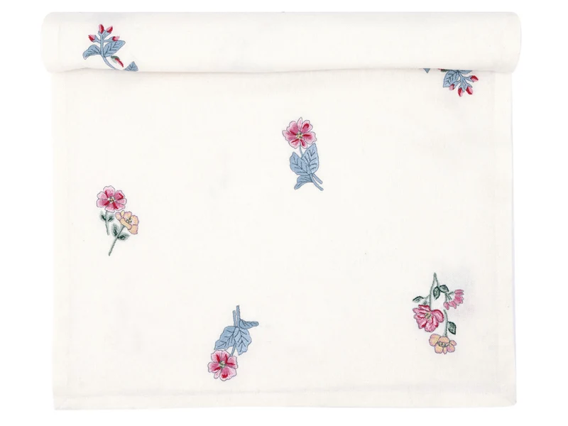 Greengate Portia Tischläufer white 140x45cm