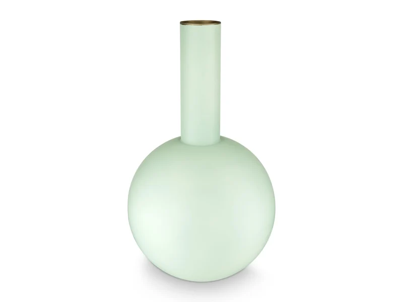 PIP STUDIO Vase Metal Large Matt Light Blue 24.5x42cm