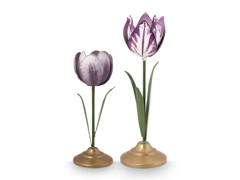 PIP STUDIO Metal Lilac Kerzenständer Set2