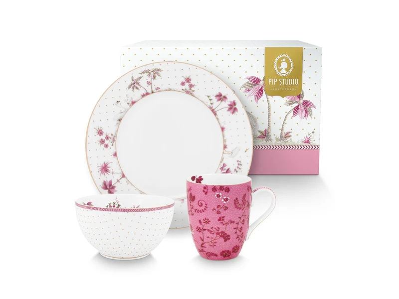 PIP STUDIO Jolie Pink Frühstückssets Set3