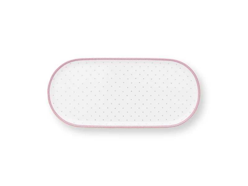 PIP STUDIO Jolie Dots Gold Pink Milch- und Zuckertablett 25x12cm