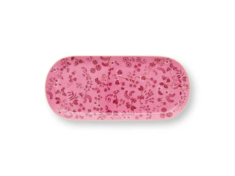 PIP STUDIO Jolie Flowers Pink Kuchenplatte 33,3x15,5cm