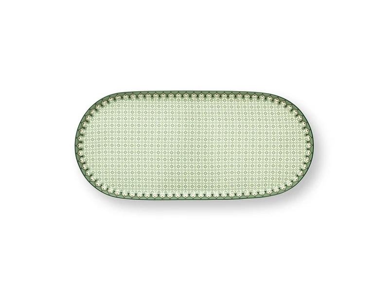 PIP STUDIO Lily&Lotus Tiles Light Green Milch- und Zuckertablett 25x12cm