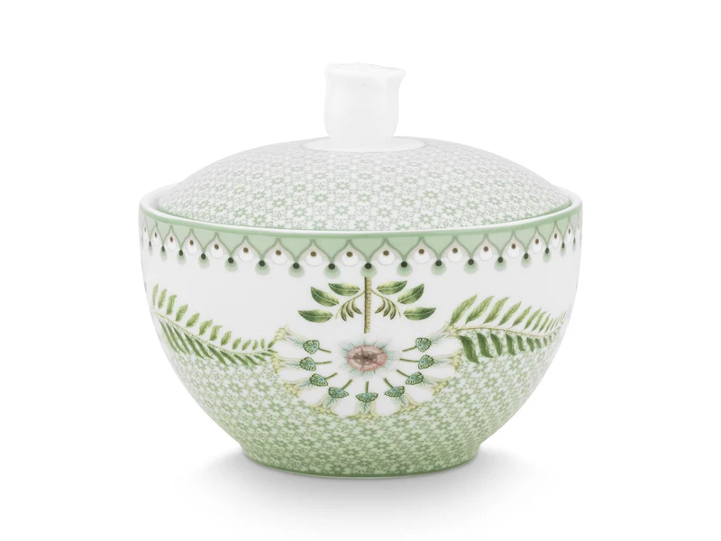PIP STUDIO Lily&Lotus Tiles Light Green Zuckerdose 300ml