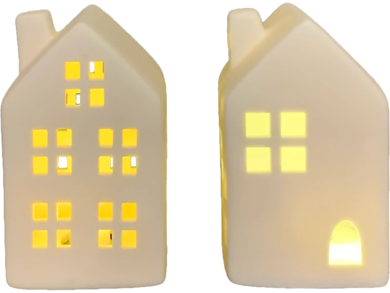 Exner CœuR LED Haus weiß 7,5x7,5x12,3cm