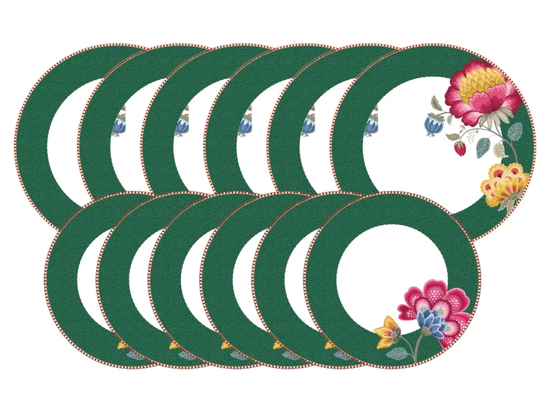 PIP STUDIO Fantasy Green Teller Set 12tlg