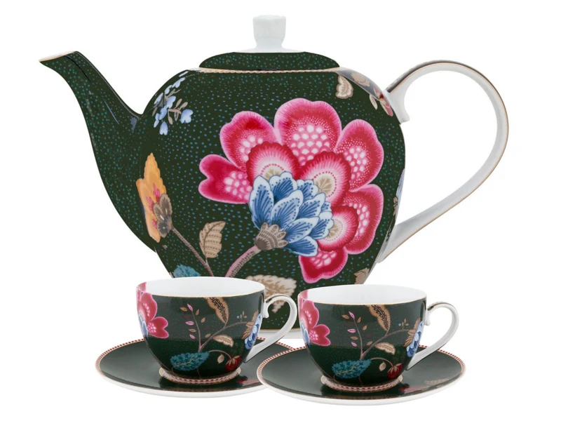 PIP STUDIO Fantasy Green Tee Set Tasse mit Untertasse 3tlg