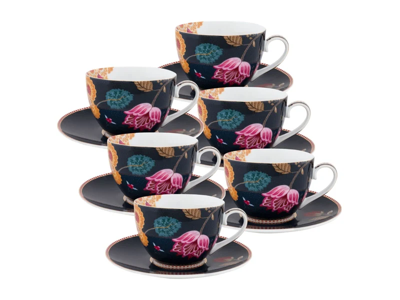PIP STUDIO Fantasy Denim Blue Tasse mit Untertasse 280ml Set6