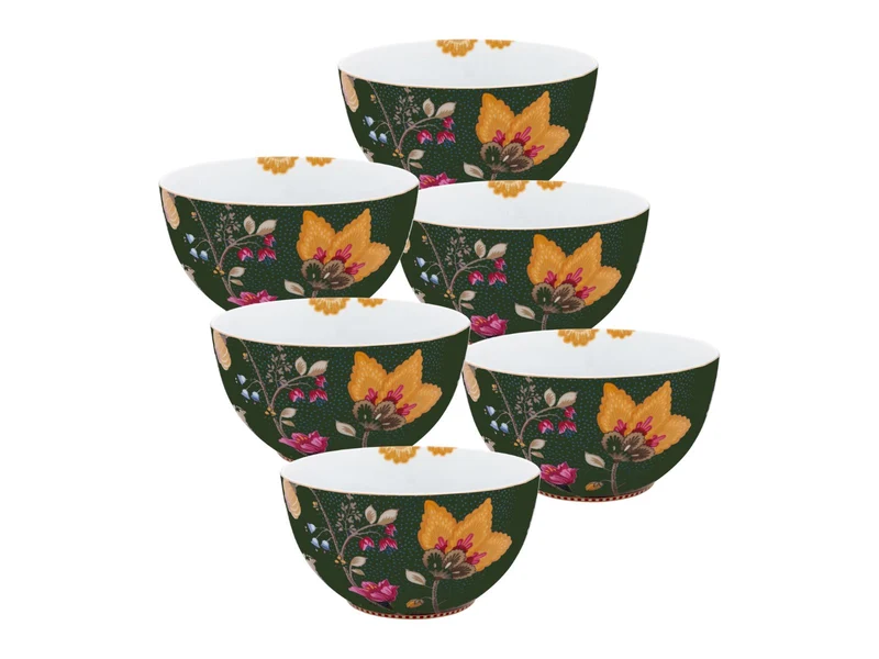 PIP STUDIO Fantasy Green Bowl 15cm Set6