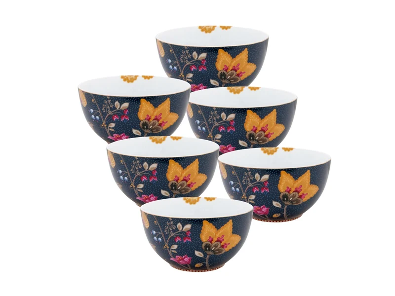 PIP STUDIO Fantasy Denim Blue Bowl 15cm Set6