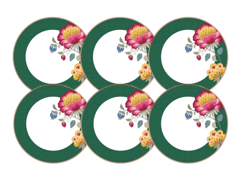 PIP STUDIO Fantasy Green Speiseteller 26,5cm Set6