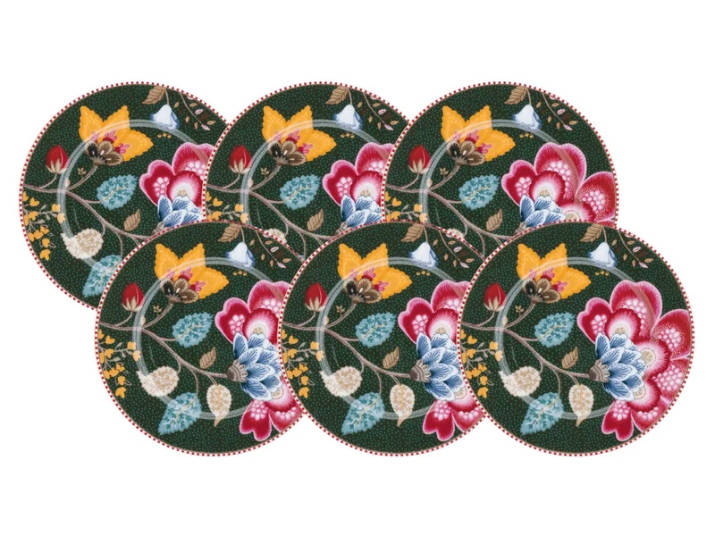 PIP STUDIO Fantasy Green Brotteller 17cm Set6