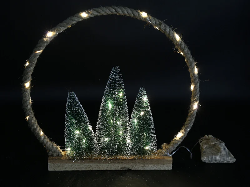 Countryfield Weihnachtsornament LED Ropey L braun 40cm