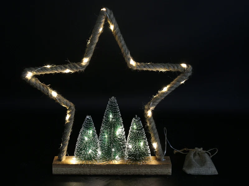 Countryfield Weihnachtsornament LED Ropey L braun 40cm