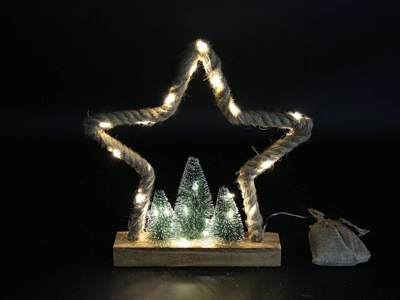 Countryfield Weihnachtsornament LED Ropey S braun 30cm