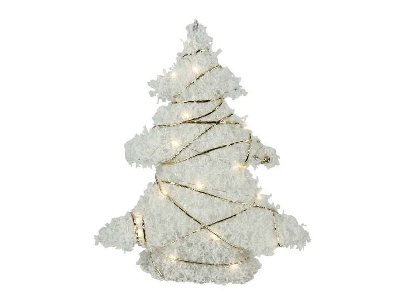 Countryfield Weihnachtsbaum LED Bling S schnee/gold 30cm
