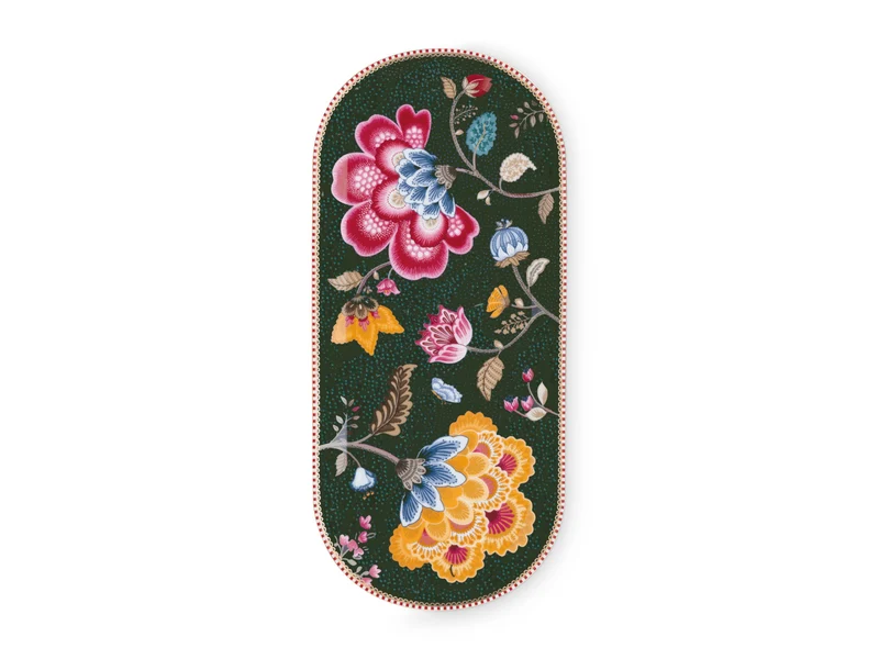 PIP STUDIO Fantasy Green Kuchenplatte 33x15,5cm