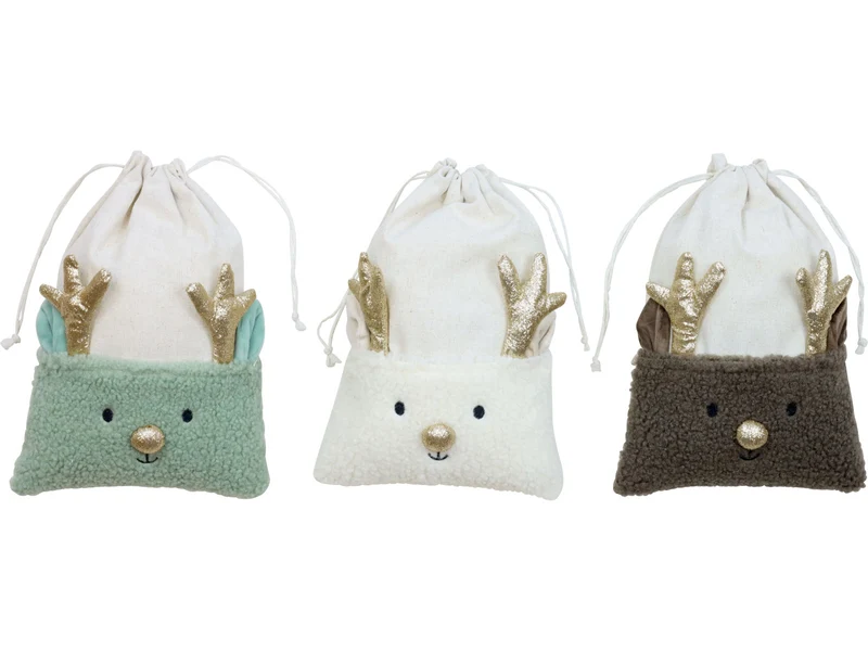 Hoff-Interieur Mr.Moose mehrf. Rentierbeutel sortiert 17,5cm (1 Stück)