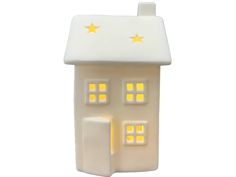 Exner CœuR LED Haus weiß 10,8x9,6x16,4cm