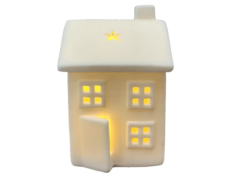 Exner CœuR LED Haus weiß 7,8x7,8x11,5cm