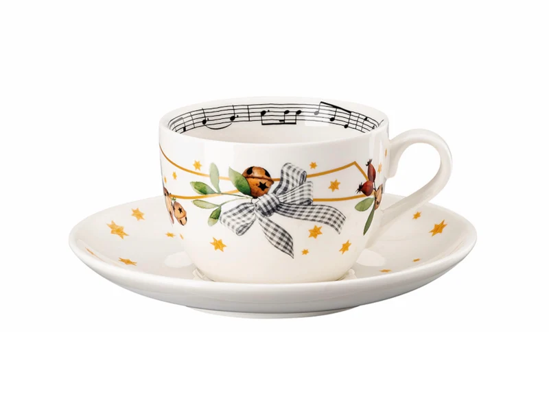 Hutschenreuther Sammelserie 2024 Süßer die Glocken nie klingen Cappuccinotasse 2tlg