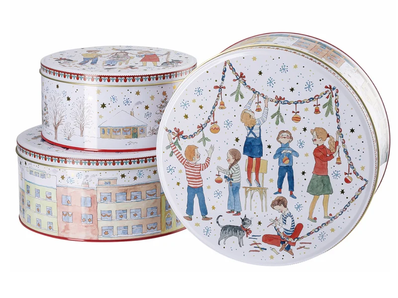 Hutschenreuther Sammelkollektion 2024 Weihnachtsleuchten Plätzchendosen Set3